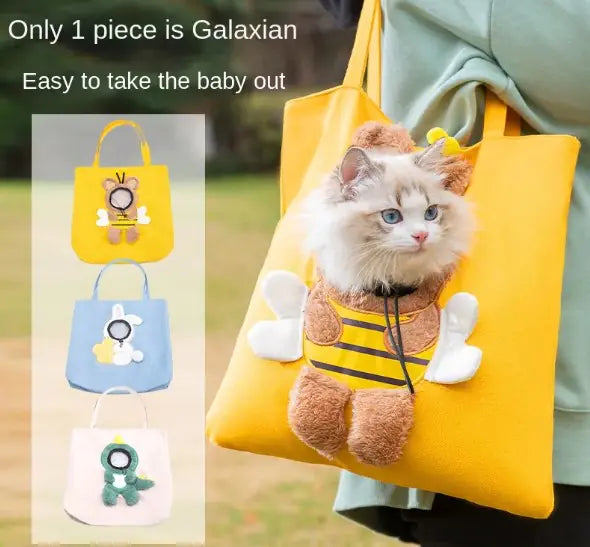 Little Bee Design Pet Carrier - Portable Travel Bag for Small Pets